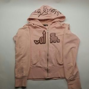 VOLCOM GOALS LIGHT PINK ZIPPER hoodie jacket
